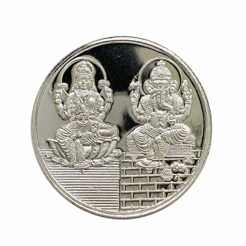 Lakshmi -Ganesha  Pure 999 Silver Coin