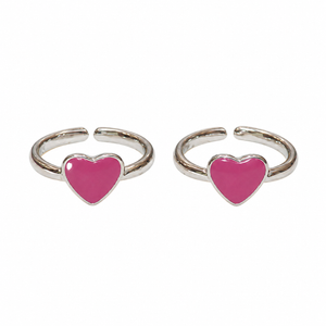 Roselle Heart Toe Rings