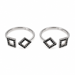 Noir Geometry Toe Ring