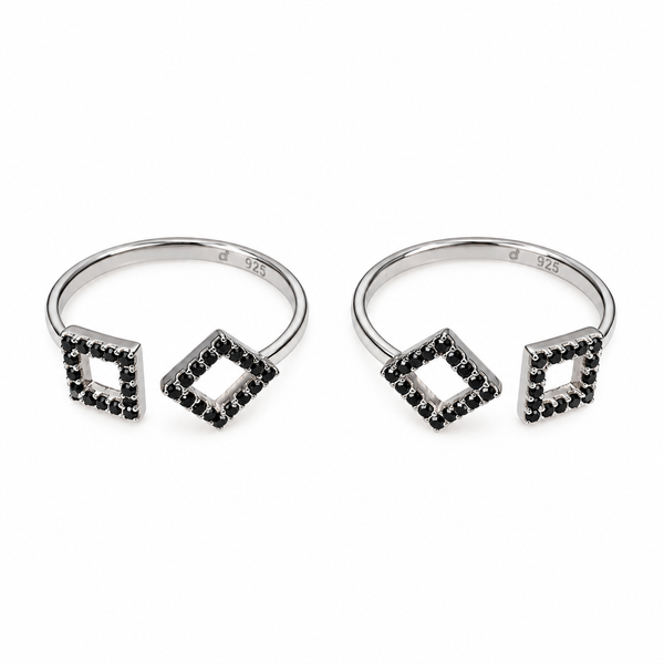 Noir Geometry Toe Ring