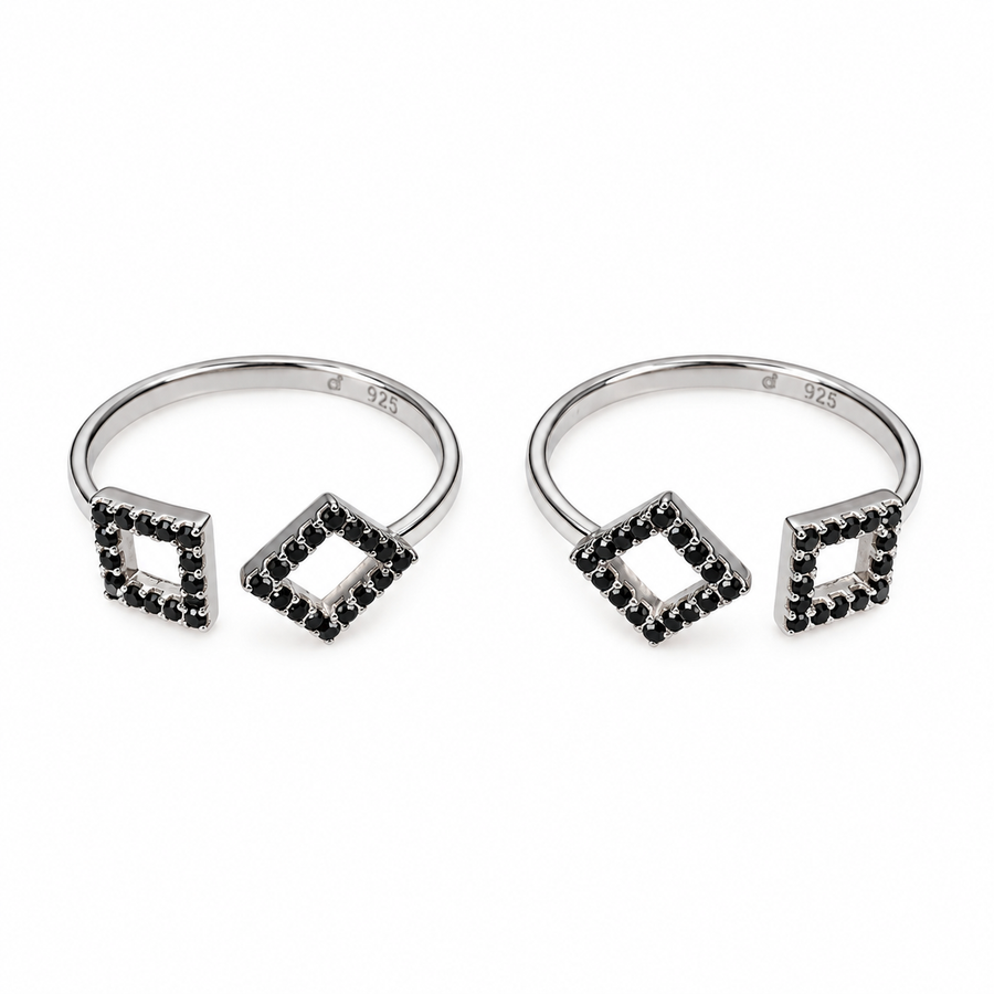 Noir Geometry Toe Ring