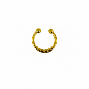 Solenne septum ring in 92.5 silver with gold finish