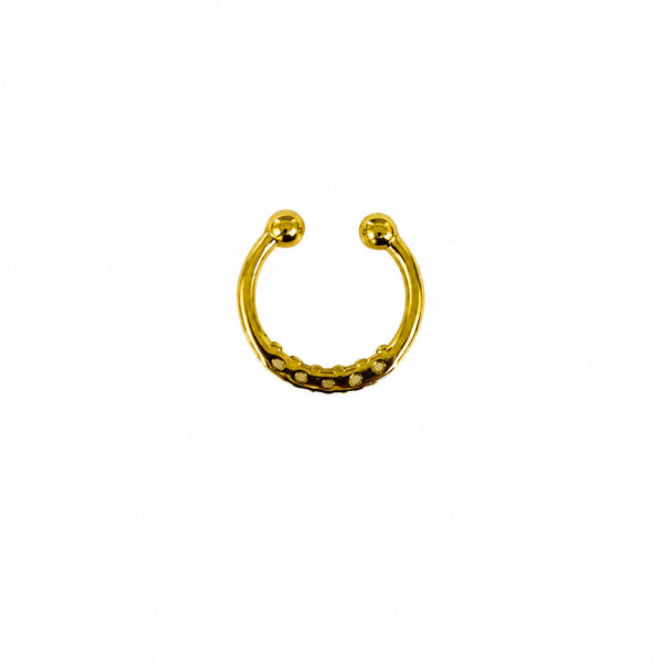 Solenne septum ring in 92.5 silver with gold finish